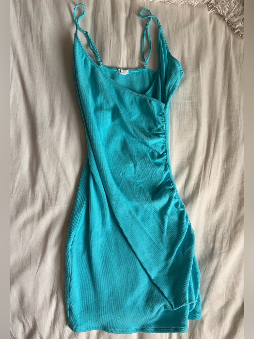 Garage Teal Mini Dress
